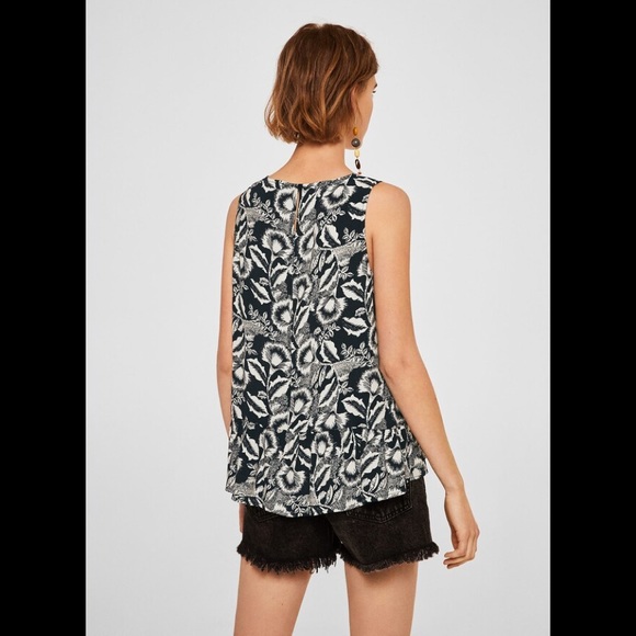 (2 for $15 ) Mango Chiffon Ruffle Top - Picture 3 of 13